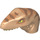 LEGO Medium Dark Flesh Raptor Dinosaur Head with Orange and Brown Stripes (11853 / 11864)