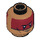 LEGO Medium Dark Flesh Red Knee Head (Safety Stud) (3626 / 14150)