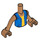 LEGO Medium donker vleeskleurig Robert met Sand Blauw Korte broeken en Hoodie Friends Torso (Boy) (11408 / 92456)