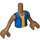 LEGO Mittleres dunkles Fleisch Robert mit Sand Blau Shorts und Kapuzenpullover Friends Torso (Boy) (11408 / 92456)