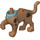 LEGO Mittleres dunkles Fleisch Scooby Doo Körper, Walking mit Medium Azure Collar Muster (21649)