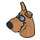 LEGO Mittleres dunkles Fleisch Scooby Doo Kopf mit Flying Goggles Dekoration (22349)