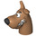 LEGO Mittleres dunkles Fleisch Scooby Doo Kopf mit Scared Expression Dekoration (22382)