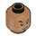 LEGO Mittleres dunkles Fleisch Simon Masrani Minifigure Kopf (Einbau-Vollbolzen) (3626 / 65231)