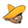 LEGO Medium Dark Flesh Speedy González Minifigure Head with sombrero
