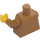 LEGO Medium Mörk Hud Tröja med Diamant Mönster och Vit Skjorta Kropp (973 / 76382)