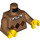 LEGO Mittleres dunkles Fleisch Sweater mit Diamant Muster und Weiß Shirt Torso (973 / 76382)
