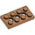 LEGO Mittleres dunkles Fleisch Technic Platte 2 x 4 mit Löcher (3709)