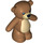 LEGO Mittleres dunkles Fleisch Teddy Bear mit Schwarz Augen, Nose und Mouth (15912 / 98382)