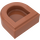 LEGO Mittleres dunkles Fleisch Fliese 1 x 1 Hälfte Oval (24246 / 35399)