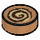 LEGO Medium Dark Flesh Tile 1 x 1 Round with Cinnamon Roll (39557 / 98138)