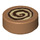 LEGO Medium Dark Flesh Tile 1 x 1 Round with Cinnamon Roll (39557 / 98138)