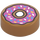 LEGO Средно тъмна плът Плочка 1 x 1 Кръгъл с Donut (16887 / 21612)