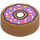 LEGO Středně tmavá tělová Dlaždice 1 x 1 Kolo s Donut (16887 / 21612)