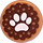 LEGO Medium Dark Flesh Tile 1 x 1 Round with Paw Print (26819 / 98138)