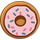 LEGO Medium donker vleeskleurig Tegel 1 x 1 Rond met Roze Doughnut met Sprinkles (35380 / 73786)