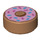 LEGO Medium Donker Vleeskleurig Tegel 1 x 1 Ronde met Pink Doughnut met Sprinkles (35380 / 73786)