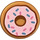 LEGO Chair moyenne foncée Tuile 1 x 1 Rond avec Pink Doughnut avec Sprinkles (35380 / 73786)