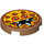 LEGO Medium Donker Vleeskleurig Tegel 2 x 2 Ronde met Pizza Gezicht met Studhouder aan de onderzijde (14769 / 29311)