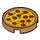 LEGO Medium Dark Flesh Tile 2 x 2 Round with Pizza with &quot;X&quot; Bottom (14769 / 18643)