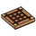 LEGO Medium Dark Flesh Tile 2 x 2 with Minecraft Crafting Table Grid with Groove (3068 / 19177)