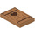 LEGO Chair moyenne foncée Tuile 2 x 3 avec Wooden Shutter avec Cœur (26603 / 107056)