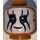 LEGO Medium Mörk Hud Tonto Huvud (Infälld solid knopp) (13896)