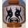 LEGO Medium Mörk Hud Tonto Huvud (Infälld solid knopp) (13896)