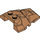 LEGO Mittleres dunkles Fleisch Keil 4 x 4 mit Jagged Angles (28625 / 64867)