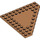 LEGO Medium Dark Flesh Wedge Plate 10 x 10 without Corner without Studs in Center (92584)