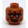 LEGO Medium Dark Flesh Yeoman Zombie Head (Recessed Solid Stud) (97392 / 97992)