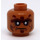 LEGO Mittleres dunkles Fleisch Yeoman Zombie Kopf (Sicherheitsbolzen) (97392 / 97992)