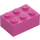 LEGO Medium Dark Pink Brick 2 x 3 (3002)