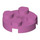 LEGO Medium Dark Pink Plate 2 x 2 Round with Axle Hole (with &#039;+&#039; Axle Hole) (4032)