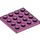 LEGO Mittleres dunkles Rosa Platte 4 x 4 (3031)