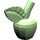 LEGO Medium Groen appel met Blad (2664 / 33051)