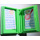 LEGO Vert moyen Book 2 x 3 avec Diary et Butterfly Autocollant (33009)