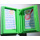 LEGO Verde medio Book 2 x 3 con Diary y Mariposa Pegatina (33009)