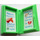 LEGO Medium Green Book 2 x 3 with Heart Sticker (33009)