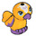 LEGO Medium Lavender Bird with Feet Together with Bright Light Orange Body and Medium Azure Eyes (37079)