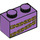 LEGO Medium Lavender Brick 1 x 2 with Belle Bottom Golden Chains with Bottom Tube (3004 / 68965)