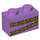 LEGO Medium Lavender Brick 1 x 2 with Belle Bottom Golden Chains with Bottom Tube (3004 / 68965)