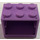 LEGO Medium Lavendel Skåp 2 x 3 x 2 med solida knoppar (4532)