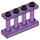 LEGO Medium lavendel Gjerde Spindled 1 x 4 x 2 med 4 toppknotter (15332)