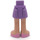 LEGO Medium Lavender Hip with Basic Curved Skirt with Bright Pink Open Shoes with Laces with Thick Hinge (23896 / 92820)