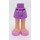 LEGO Medium Lavender Hip with Basic Curved Skirt with Bright Pink Open Shoes with Laces with Thick Hinge (23896 / 92820)