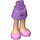 LEGO Medium Lavender Hip with Basic Curved Skirt with Bright Pink Open Shoes with Laces with Thick Hinge (23896 / 92820)