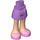 LEGO Medium lavendel Heup met Basic Gebogen Rok met Bright Roze Open Shoes met Laces met dik scharnier (23896 / 92820)