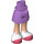 LEGO Medium Lavender Hip with Basic Curved Skirt with White Shoes with Thick Hinge (35614)