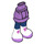 LEGO Medium lavendel Heup met Kort Dubbele Layered Rok met Wit en Paars shoes (23898 / 92818)